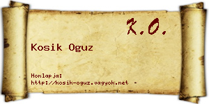 Kosik Oguz névjegykártya